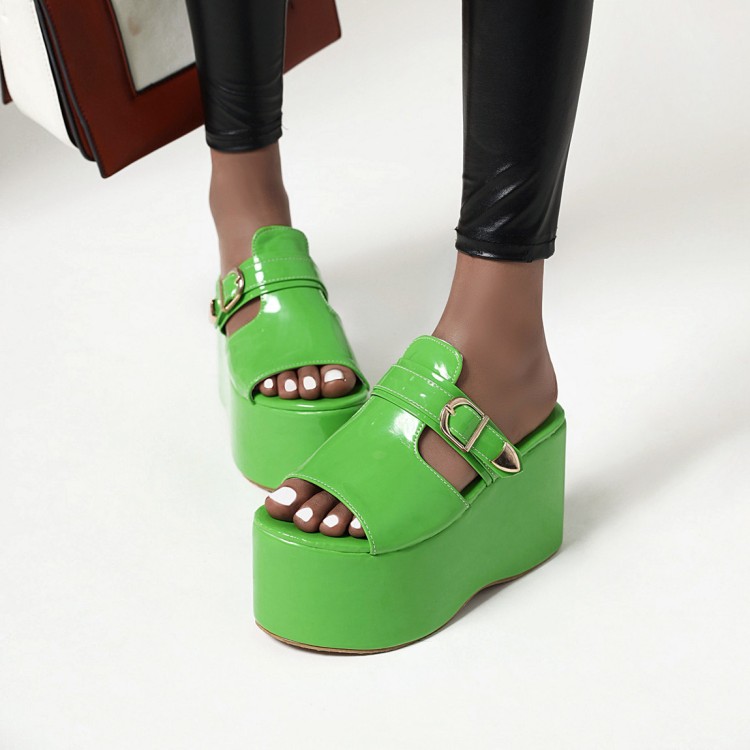 Women's High Heel Platform Slide Slippers - Style e.html - Image 2