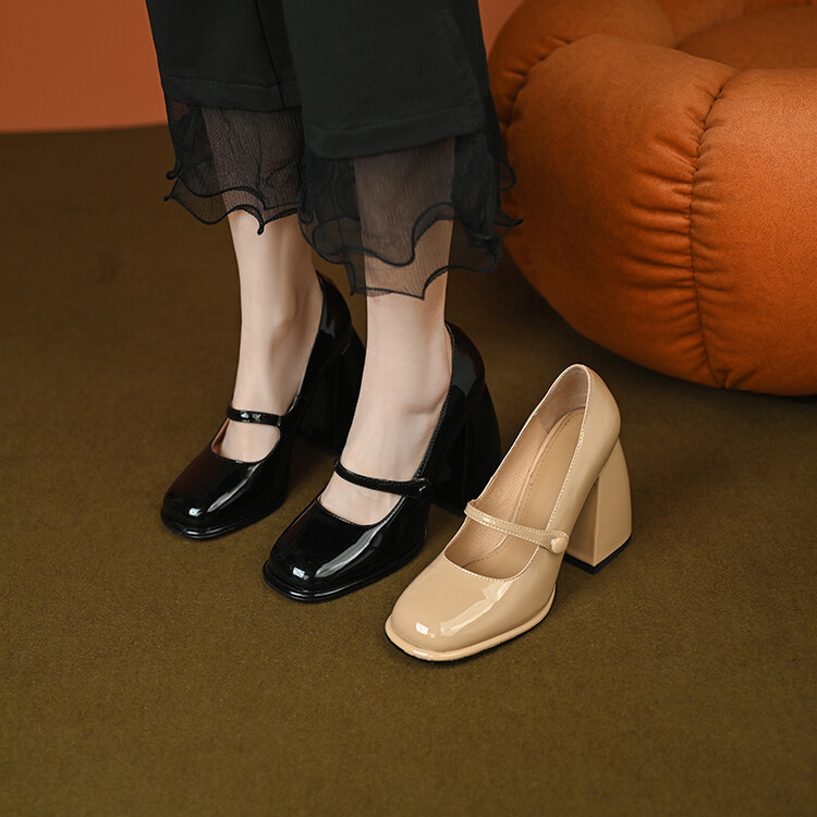 Women's Mary Jane High Heel Shoes in Patent Leather