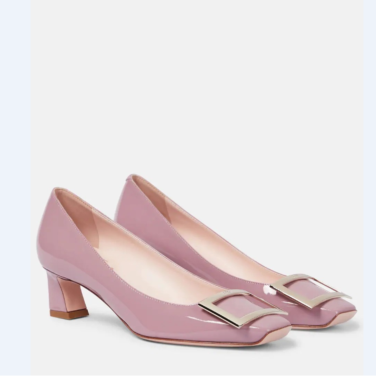 Korean Style Women's Fashion Flats - Genuine Leather Slip-On Cat Heel Shoes