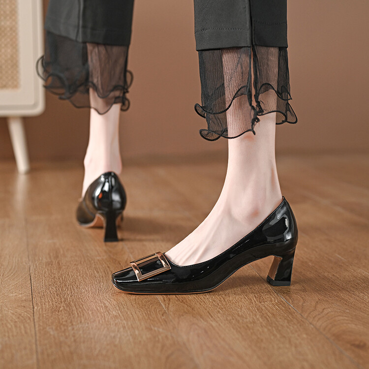 Korean Style Women's Fashion Flats - Genuine Leather Slip-On Cat Heel Shoes - Image 2